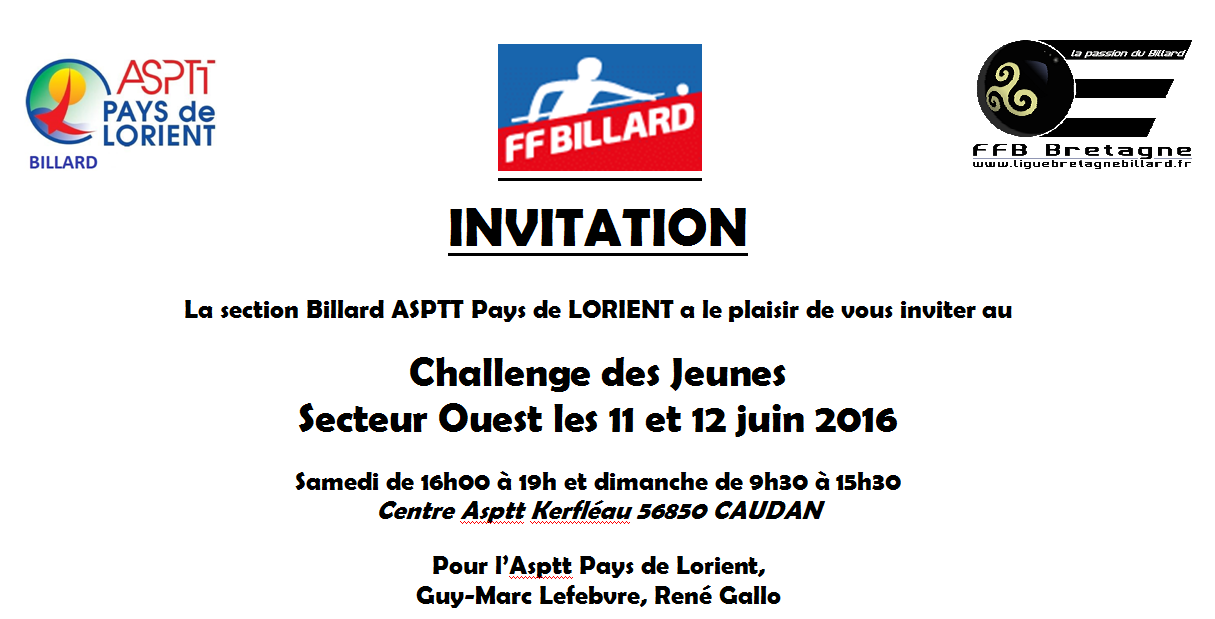 Invitation challenge des jeunes 2016
