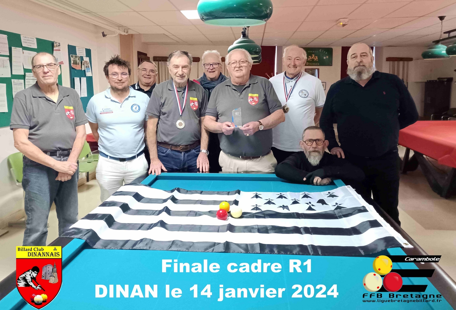 joueurs et arbitres finale CR1 du 14.01.2024