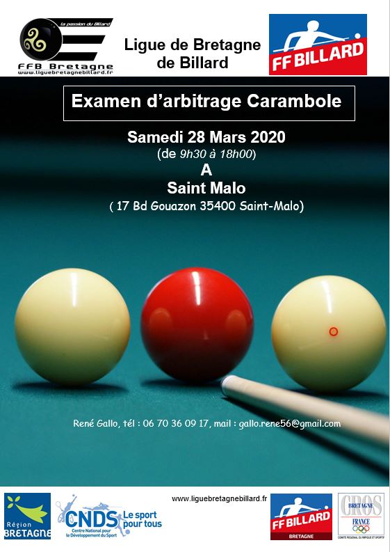 2020 03 28 affiche examen arbitrage Saint Malo